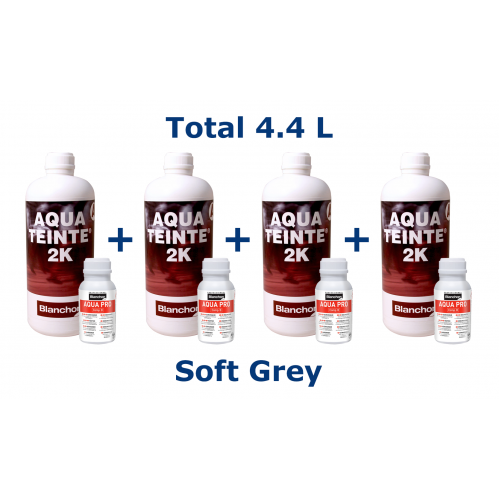 Blanchon AQUATEINTE® 2K (including hardener) 4.4 ltr (four 1.1 ltr cans) SOFT GREY 05006198 (BL)
